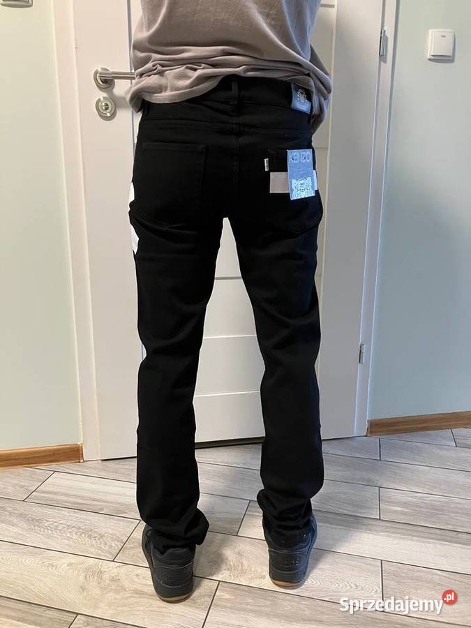 Nowe czarne męskie spodnie jeansy Kenzo skinny Nisko sprzedam