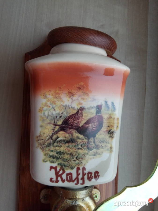 Młynek do kawy z bażantami wiszący