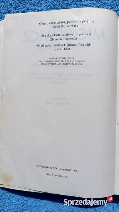 Pan Tadeusz Adam Mickiewicz lektura miękka mazowieckie Małkinia Górna