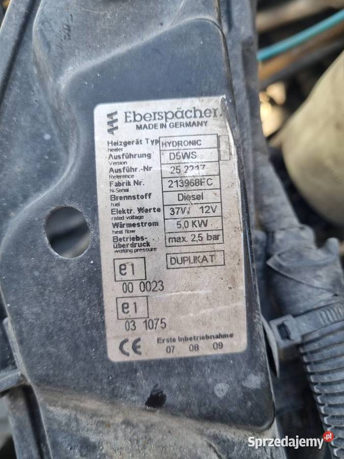 WEBASTO HYDRONIC D5WS 213968FC RENAULT LAGUNA 3 Kolbuszowa sprzedam