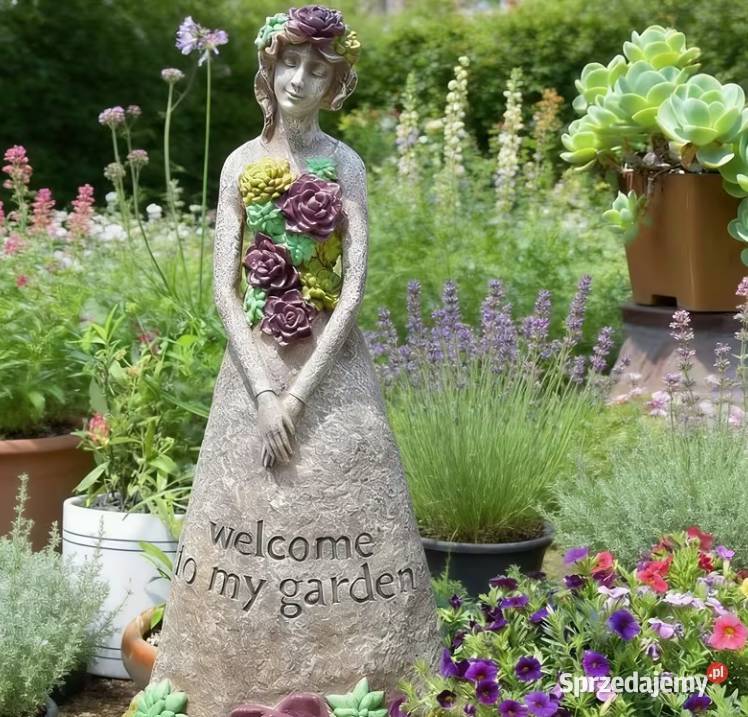 Duża dama ogrodowa Welcome to my garden Figurki i rzeźby Warszawa
