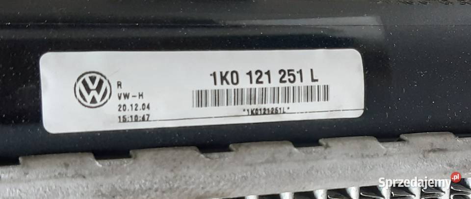CHŁODNICA WODY VW AUDI SEAT SKODA 1K0121251L Mielęcin