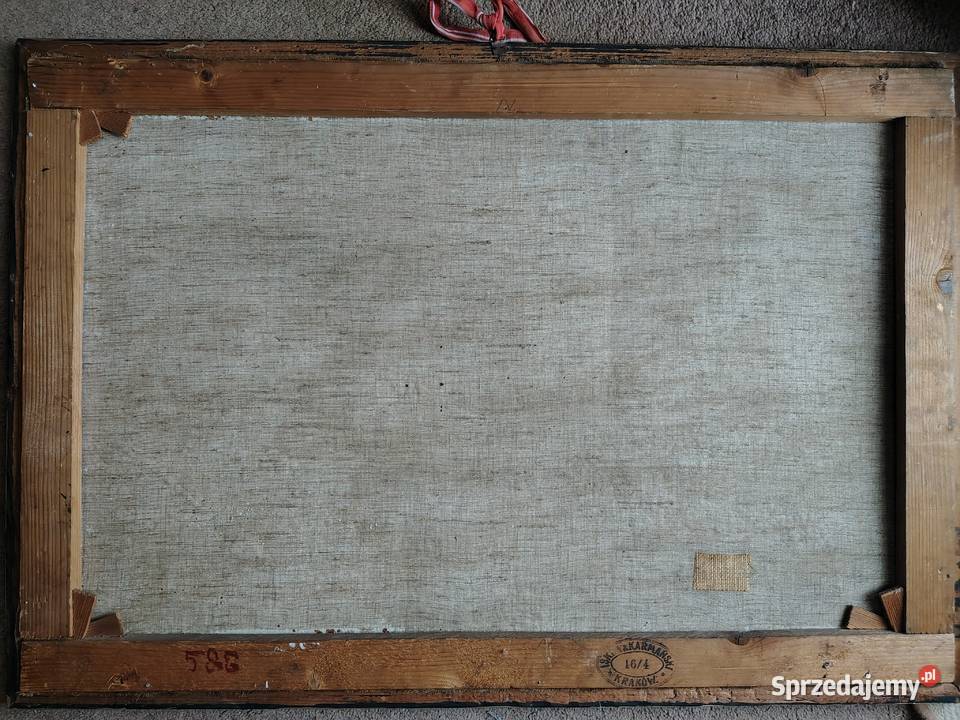 Stary przedwojenny obraz olejny Tatry pomorskie Kartuzy