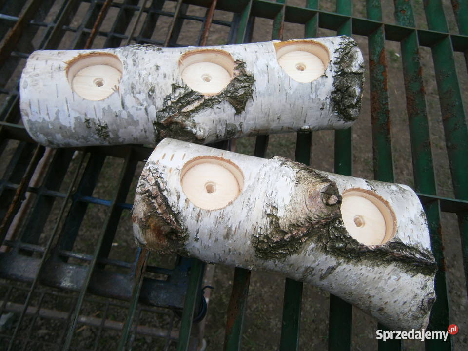 brzozowy świecznik naturalny na 2 i 3 tealight Siedlce sprzedam