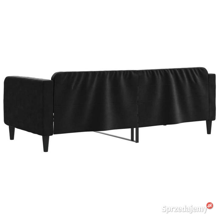 Sofa z funkcją spania czarna obita aksamitem mazowieckie Warszawa