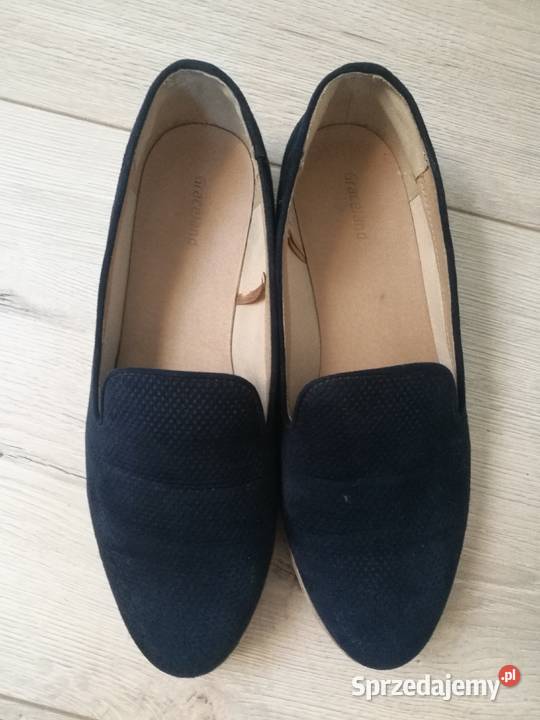 Damskie granatowe buty wsuwane lords GRACELAND