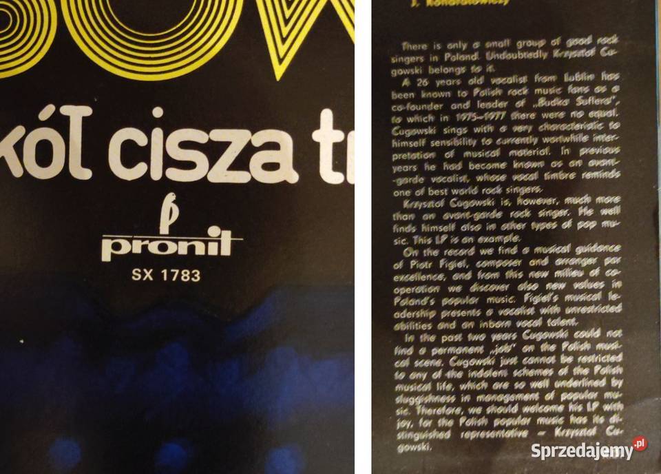 1979 Krzysztof Cugowski Wokół cisza trwa Płyta Płyty i kasety Płyty i kasety świętokrzyskie Kielce