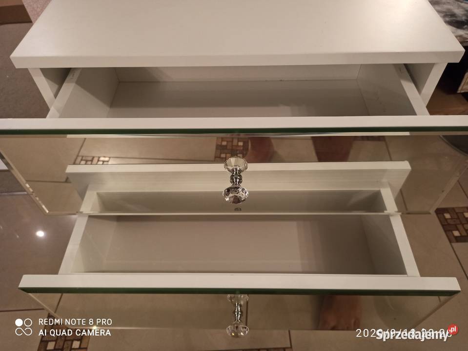 Szafka komoda stylowa białaczarna 2szuflady nogi Nowy Sącz sprzedam