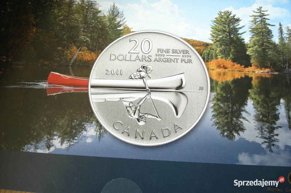 Srebrna moneta Kanada 20 dolarów Kanu 2011r łódzkie Łódź