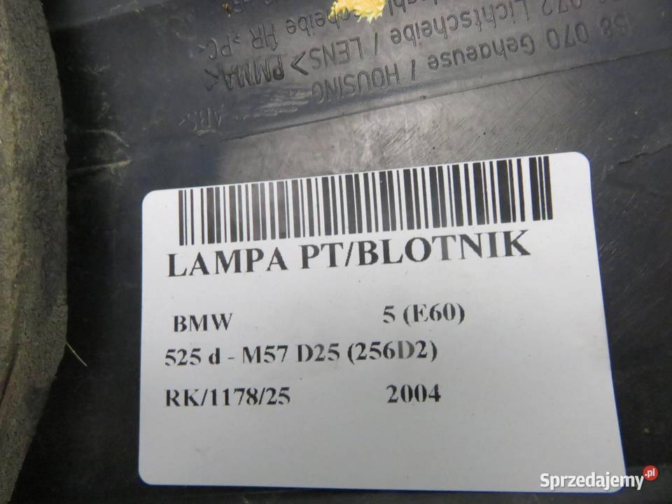 LAMPA PRAWA TYLNA BMW E60 6910768 osobowe Lampy tylne małopolskie