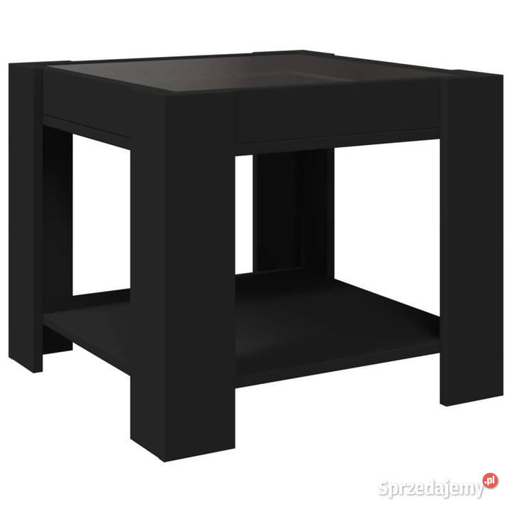 Stolik kawowy z LED czarny 53x53x45 WM847540 mazowieckie Warszawa