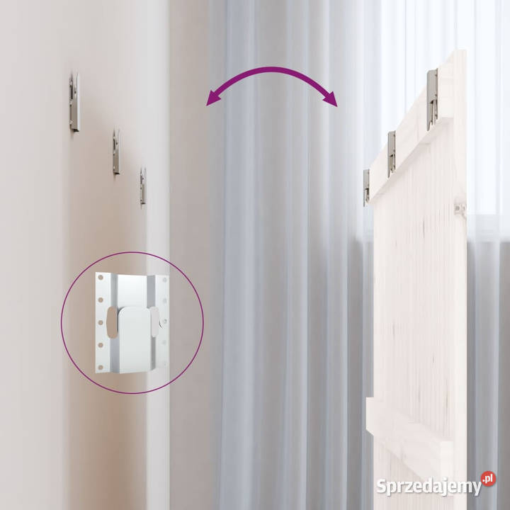 Wezgłowie łóżka białe 166x3x90 lite drewno mazowieckie Warszawa