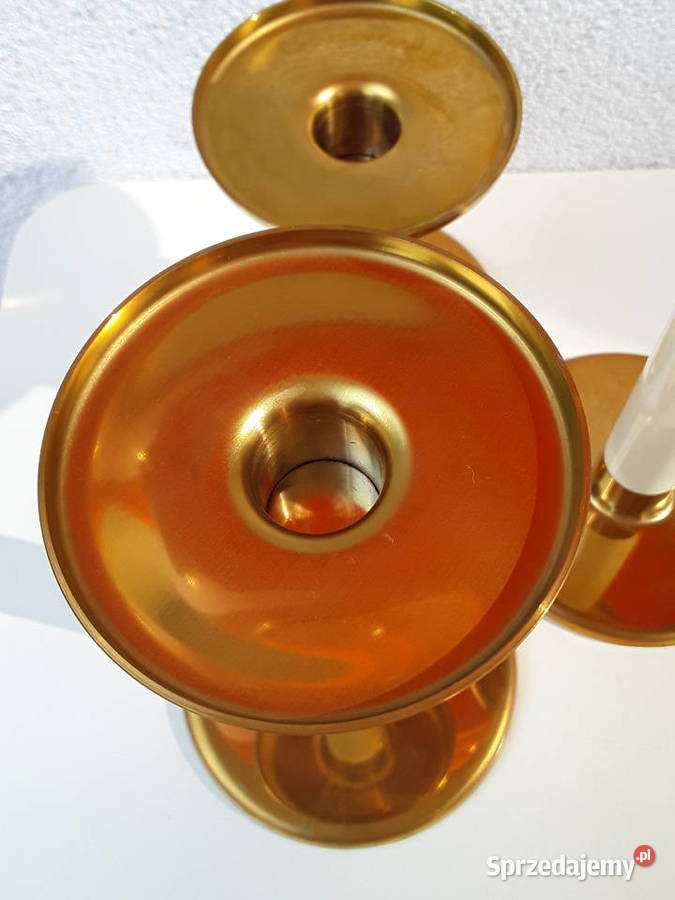 Zestaw 3 bliźniaczych świeczników o różnej wielokolorowy Warszawa