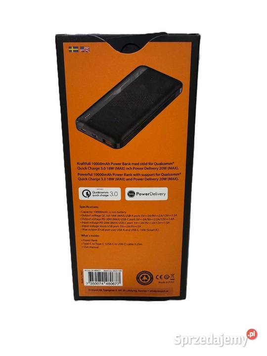 Powerbank FL 10000mAh 20W CZARNY USB CUSB warmińsko-mazurskie Elbląg