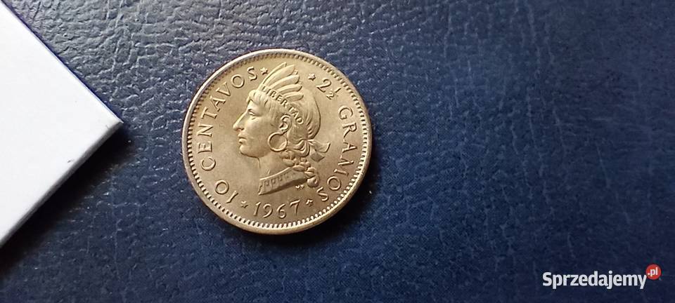 Stare monety 10 cent 1967 Dominikana Lesko