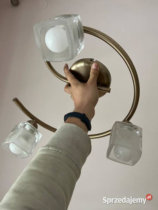 Lampa sufitowa plafon 3punktowy E14 szklane Warszawa
