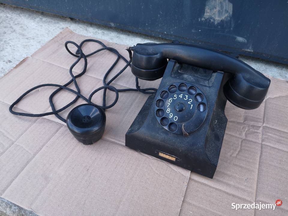 Zabytkowy telefon PTT Aleksandrów Łódzki