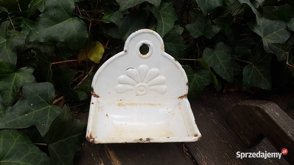 Stara emaliowana metalową mydelniczka sprzedam