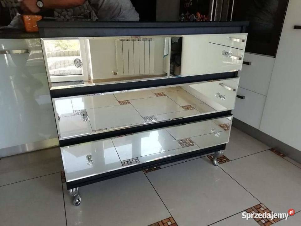 Komoda czarna lustrzana 100 3 szuflady Nowy Sącz sprzedam