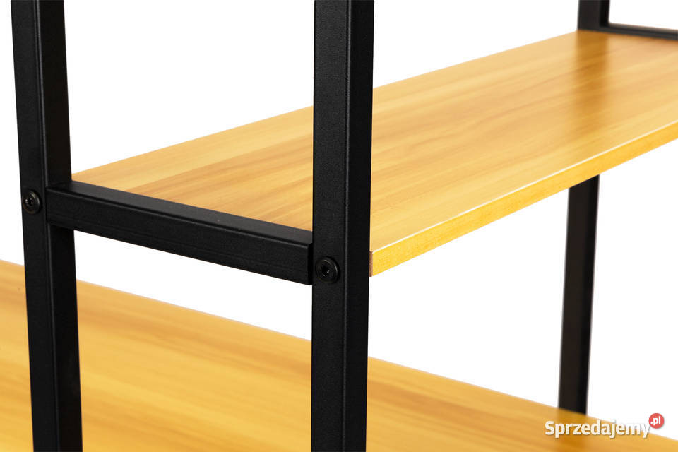 Biurko komputerowe drewniane regał z półkami Smogorzów