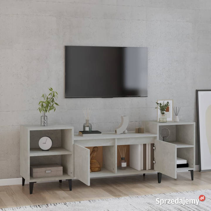 Szafka pod TV szarość betonu 160x35x55 WM821200
