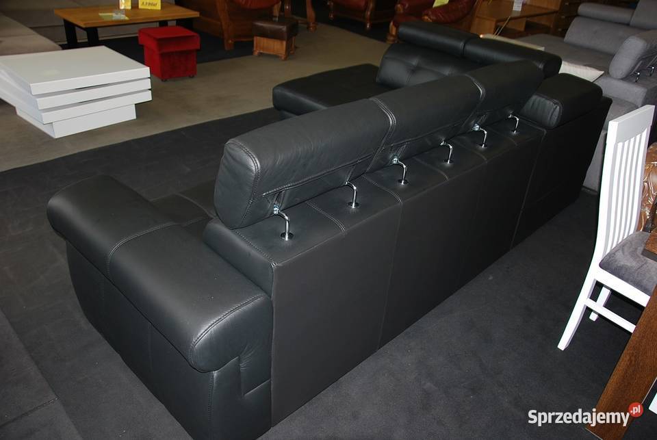 Nowy Narożnik 190x280 Skóra Naturalna Kolor Olesno