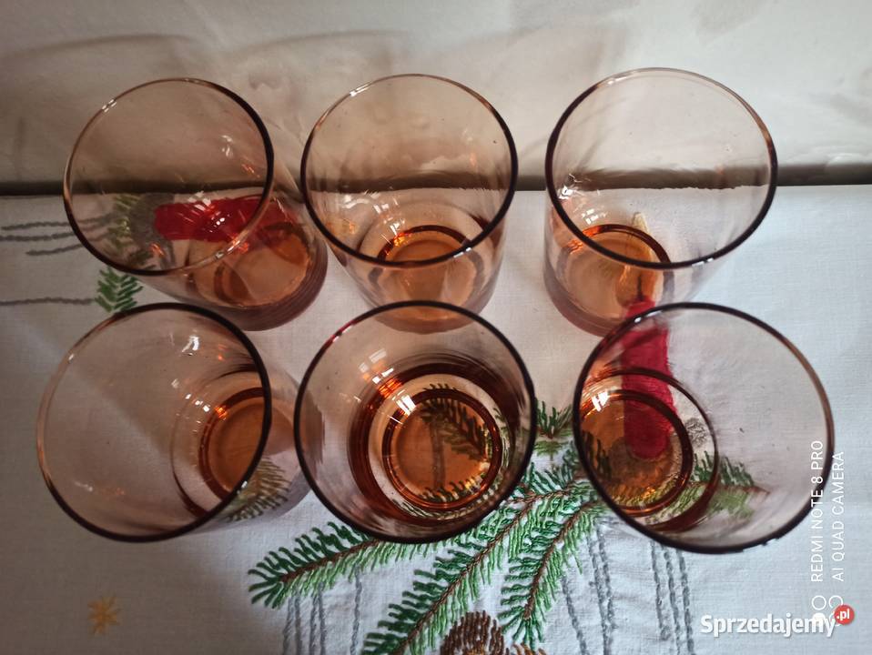 Szklanki szkło łososiowe Białystok