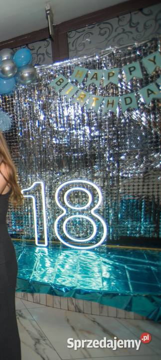 18 neon napis ledy Osiemnastka urodziny okazja Sosnowiec sprzedam