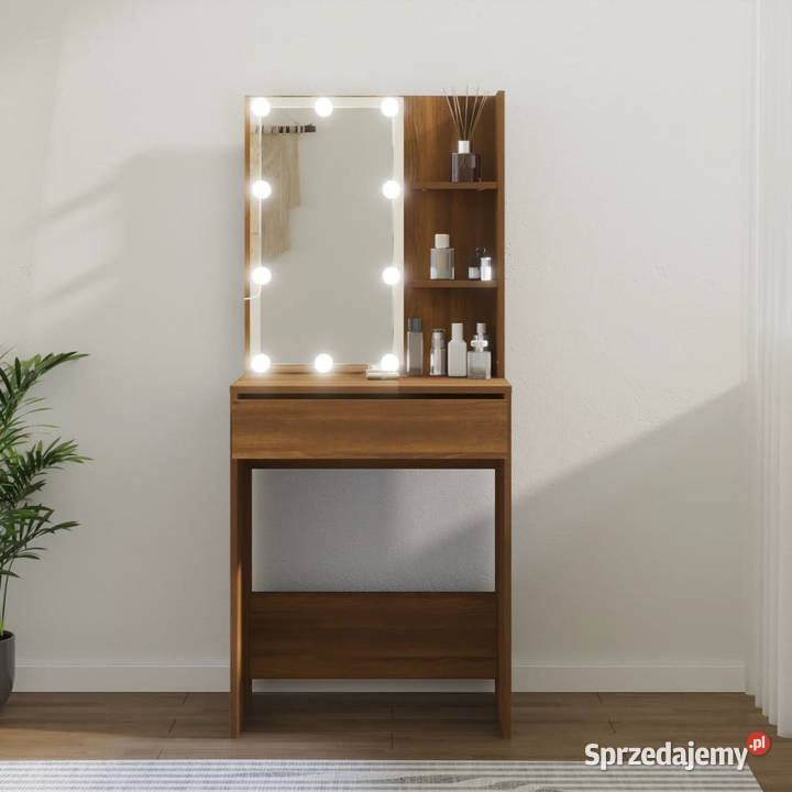 Toaletka z LED brązowy dąb 60x40x140 WM820444 mazowieckie