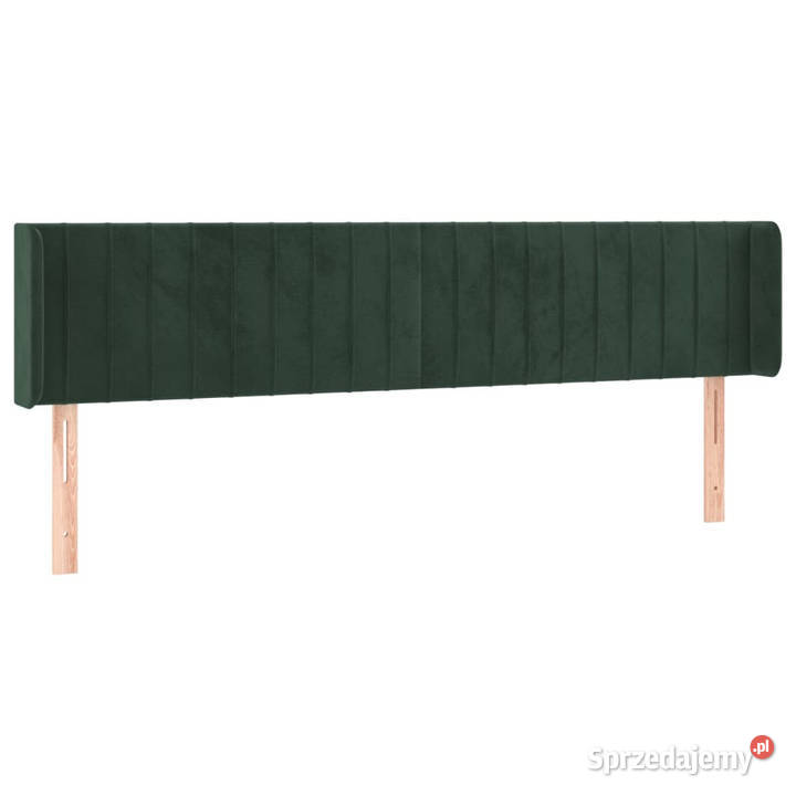 Zagłówek uszak ciemnozielony 203x16x7888 aksamit Warszawa