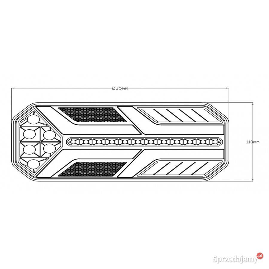 Lampa tylna Led TL Neon 1224V lewaprawa