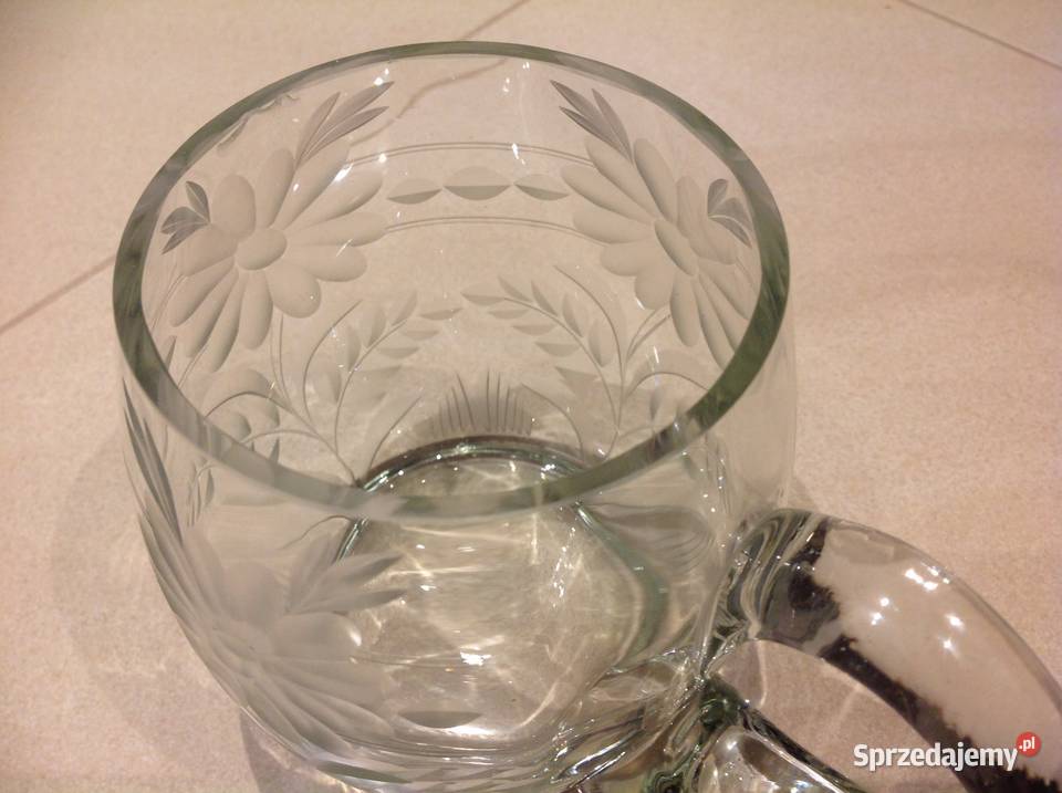 Stary Kufel Szklany Szkło Grawerowane Nowa Sól sprzedam