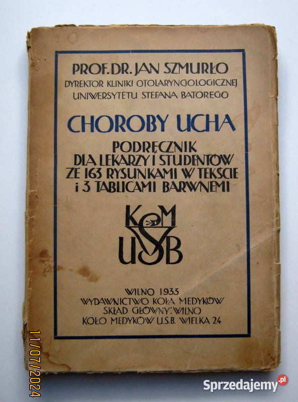 Choroby ucha Jan Szmurło małopolskie Kraków sprzedam