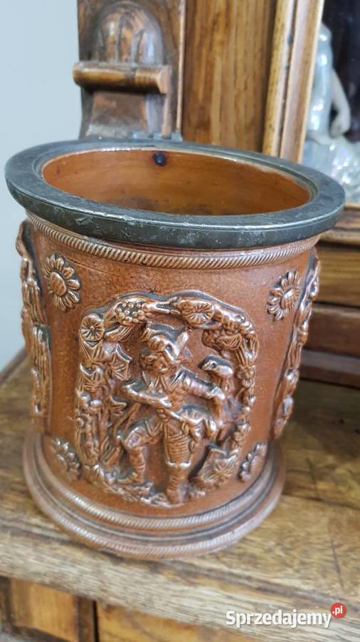 Herbatnica pojemnik na tytoń ceramika Hanau warmińsko-mazurskie