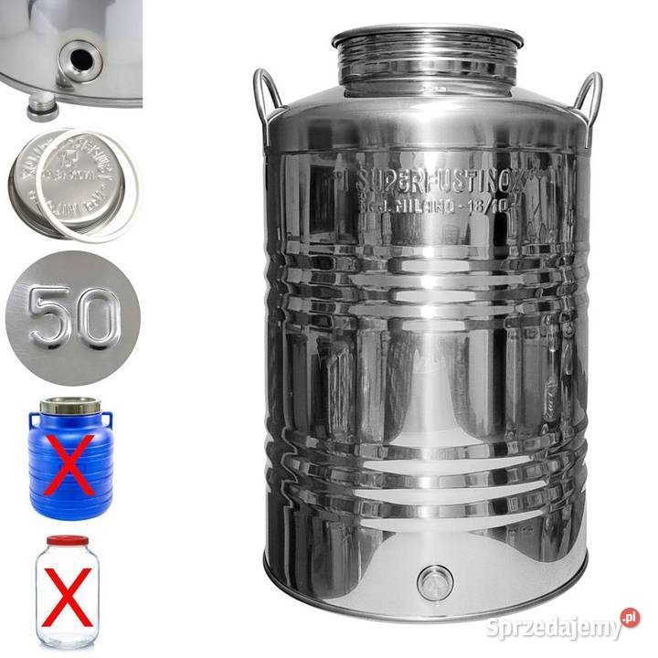 Bańka BECZKA pojemnik zbiornik inox z kwasówki Gastronomia Siemianowice Śląskie