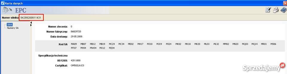 CLAAS Mercedes OM 502 LA V8 OM502LA 420kW571 Częstochowa