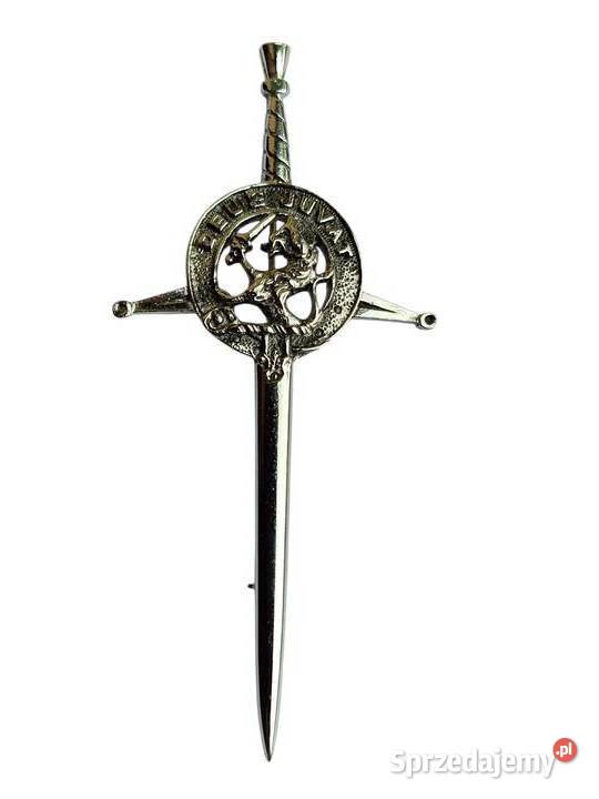 VINTAGE SZKOCKA BROSZA MĘSKA MIECZ MACDUFF DEUS śląskie Częstochowa