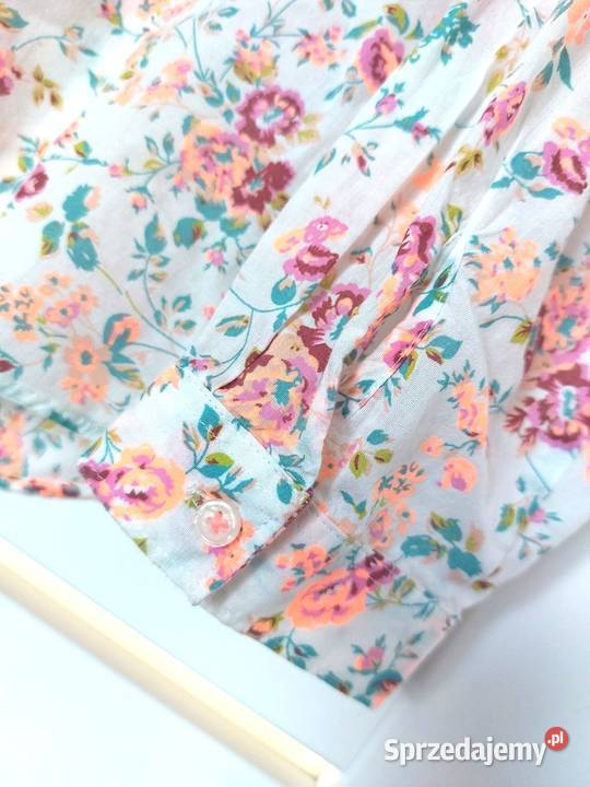 Bluzka biała kwiaty L 40 MarksSpencer MS wiskoza Marks&amp;Spencer Warszawa