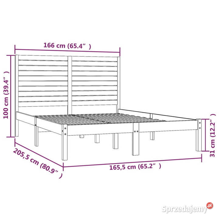 Rama łóżka lite drewno 160 x 200 WM3104618 Warszawa sprzedam