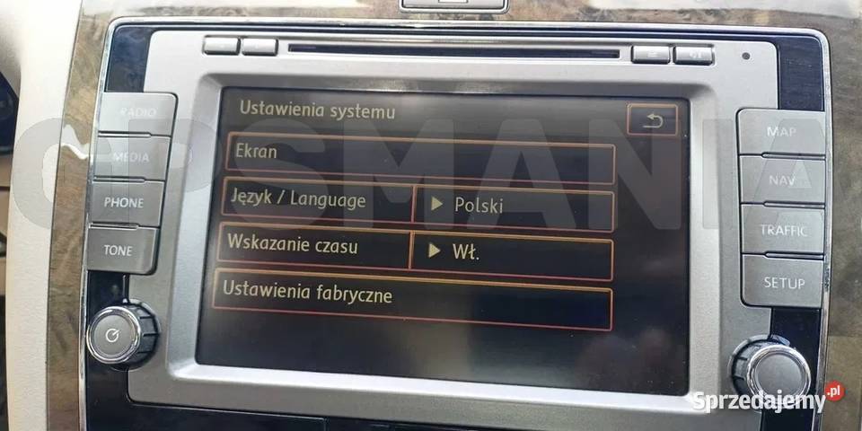 Polskie menu polski lektor mapa Volkswagen VW Łódź