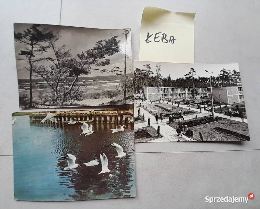 Stare kartki pocztowe pocztówki PRL Bałtyk Łeba Pocztówki i karty telefoniczne Dąbrowa Górnicza