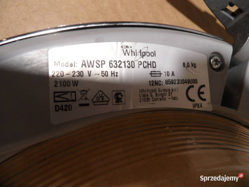 drzwi pralkiwhirlpool AWSP632130 Promnik