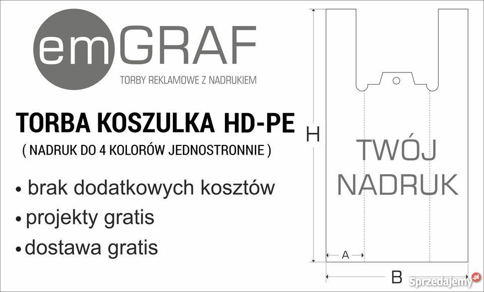 Reklamówki jednorazówki z nadrukiem Kętrzyn reklama