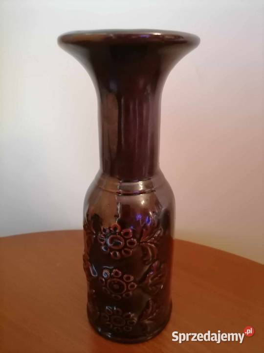 Wazon Ceramiczny W Kwiaty Bolesławiec PRL
