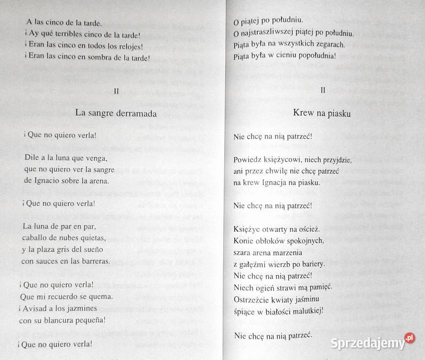 Poezje Federico Garca Lorca Chełm