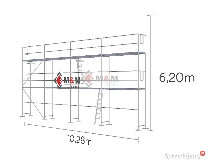Rusztowanie 6374 m2 używane 1028x62m podest alum Stare Siołkowice