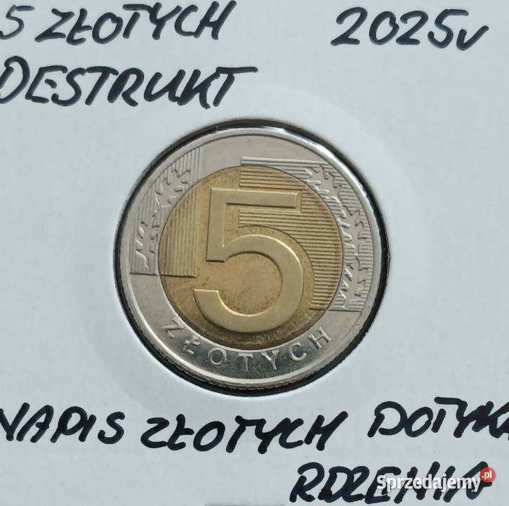 5 Złotych 2025 r błąd mennicy mennicze