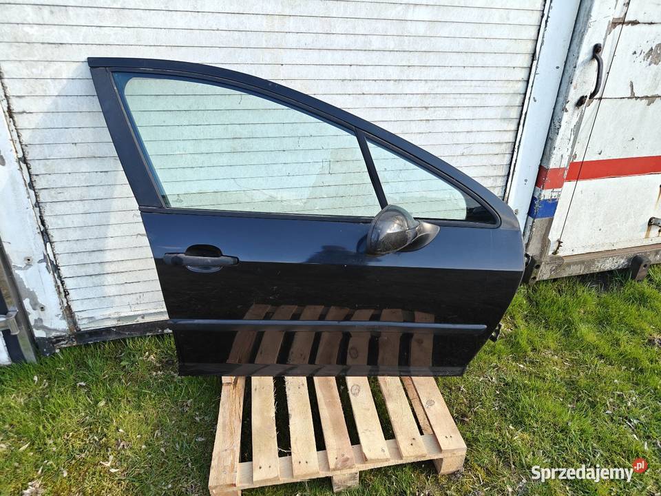 Peugeot 407 drzwi prawe przód czarne