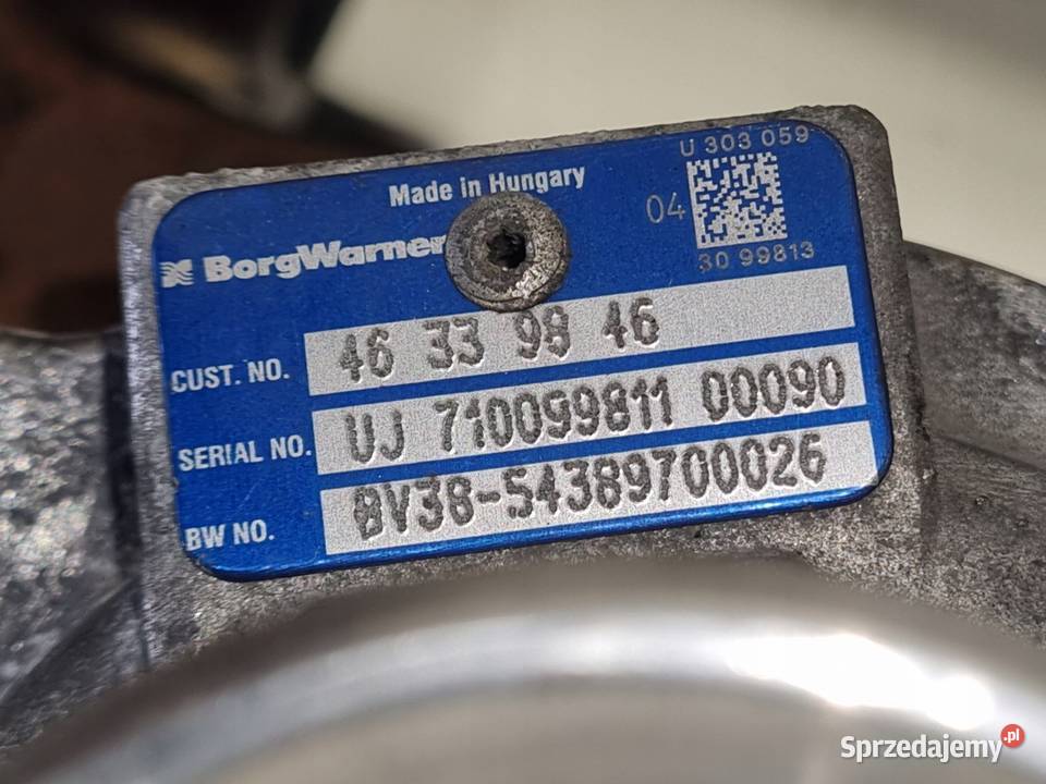 TURBOSPRĘŻARKA Fiat Doblo II 16 MJET turbo Rudka