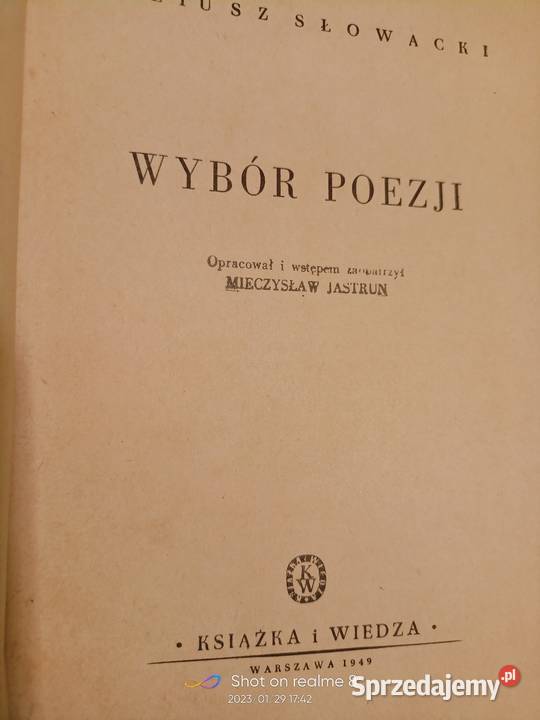 Wybór poezji Słowackiego książki prezenty Warszawa